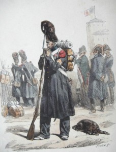 Grenadier of the Old Guard in 1813; an original Grognard. Public Domain from Wikipedia
